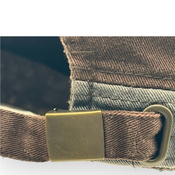 Leader Winged Cross Distressed Cadet Brown Embellished Cap - Picture 15 of 15